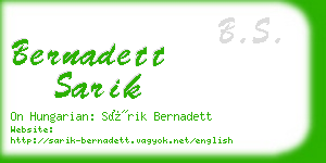 bernadett sarik business card